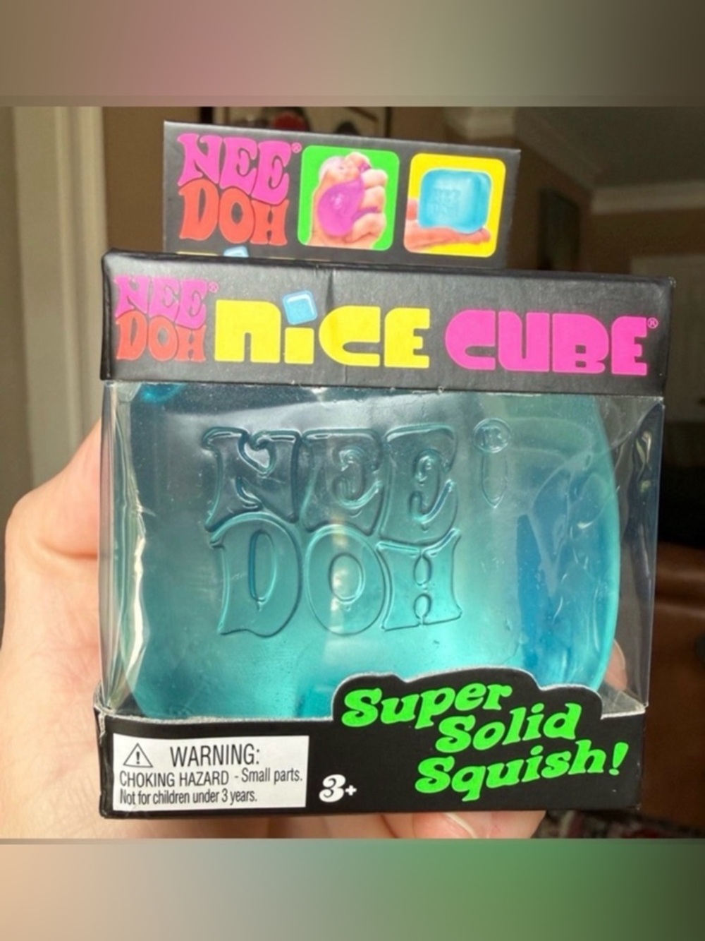 NeeDoh Nice Cube Super Solid Squish - Blue